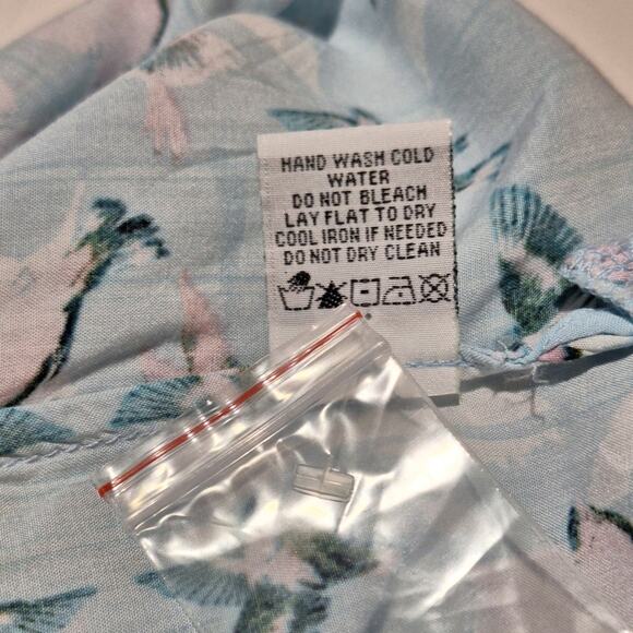 NWOT Velvet Heart Shirt Women's Medium Blue Birds phoebebuffay bohemian 1990s - Picture 7 of 8